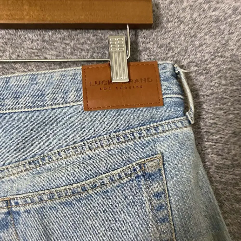 Lucy Brand Women's Size 4/27 Blue Distressed Denim Boyfriend Shorts